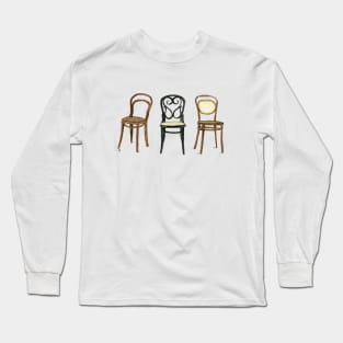 Thonet Chairs - Watercolor Painting Long Sleeve T-Shirt